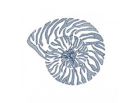 Instant download machine embroidery design sea snail