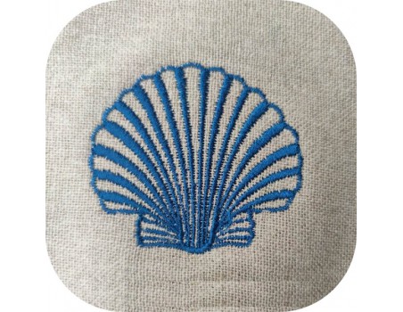 Instant download machine embroidery design scallop shell