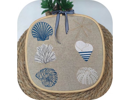 Motif de broderie machine escargot de mer