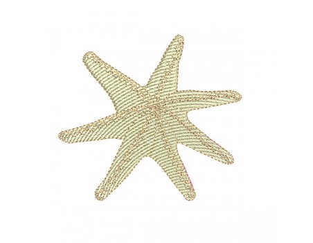 Instant download machine embroidery design starfish