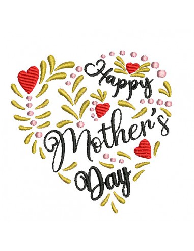 Instant download machine embroidery design  happy mother s day