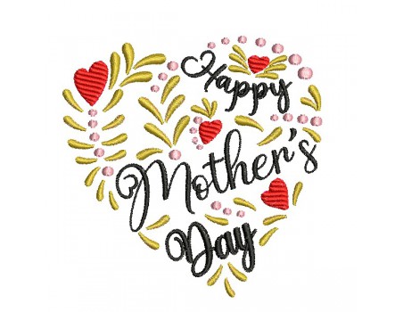 Instant download machine embroidery design  happy mother s day