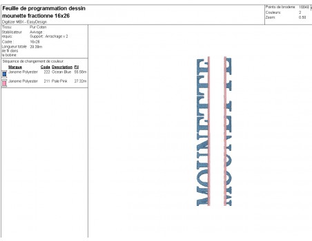 Instant download machine embroidery design customizable mounette