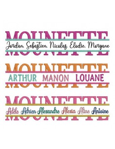 Motif de broderie machine  mounette  a personnaliser