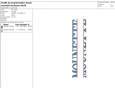 Instant download machine embroidery design customizable mounette