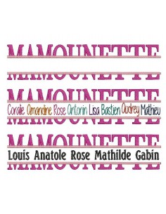 Motif de broderie machine  mamounette  a personnaliser