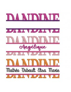 Motif de broderie machine  dandine a personnaliser