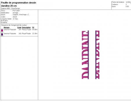 Instant download machine embroidery design customizable dandine