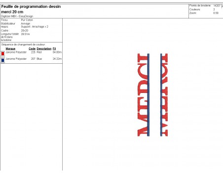 Instant download machine embroidery design customizable merci