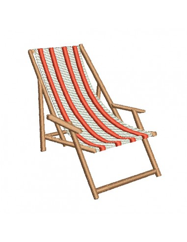 Instant download machine embroidery design deckchair