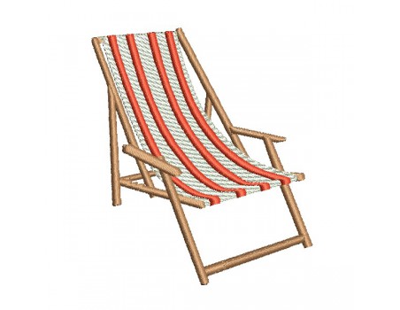 Instant download machine embroidery design deckchair