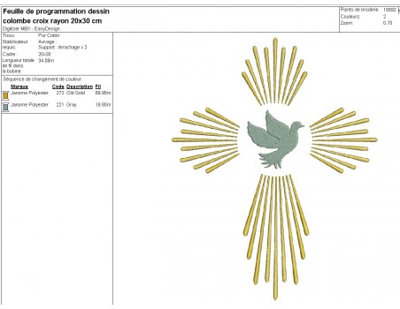 Instant download machine embroidery design dove religious cross