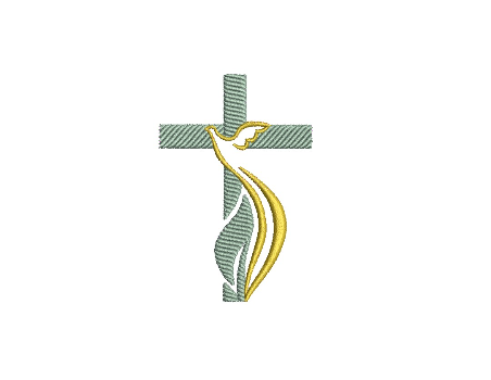 Instant download machine embroidery design religious dove cross