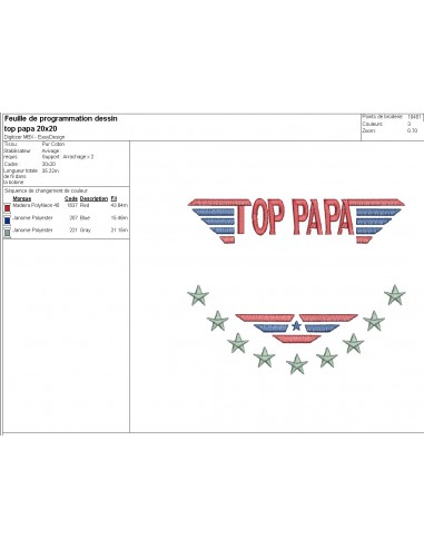 Embroidery Design Machine Top Dad