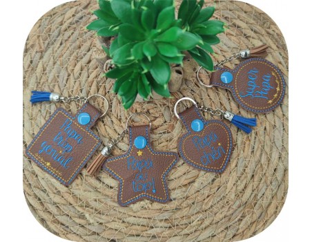 machine embroidery design darling dad keychain ith