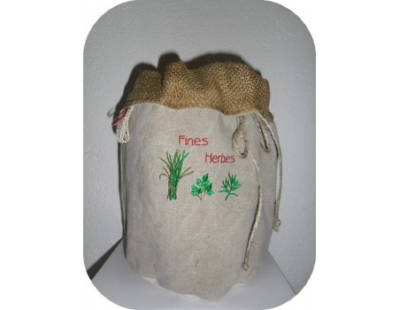 Motif de broderie machine fines herbes