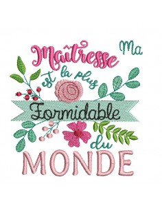 machine embroidery design fantastic teacher in the world
