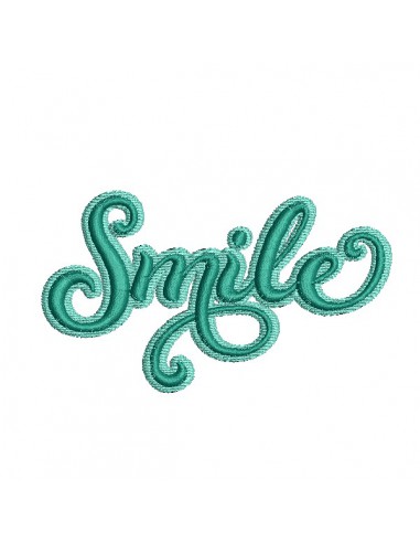 machine embroidery design smile
