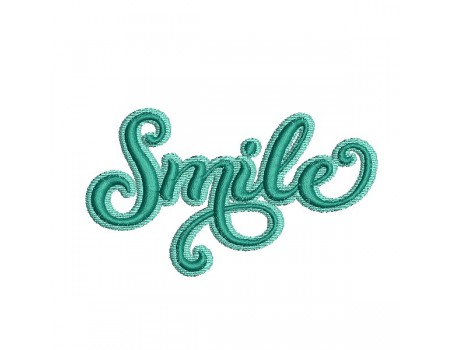 machine embroidery design smile