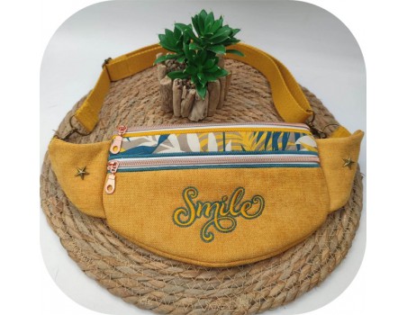 machine embroidery design smile