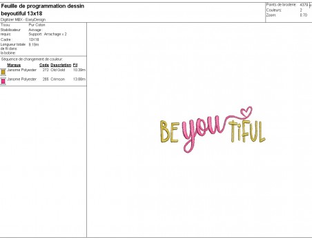 machine embroidery design beyoutiful