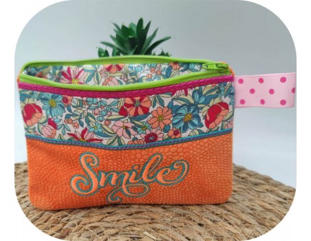 machine embroidery design smile