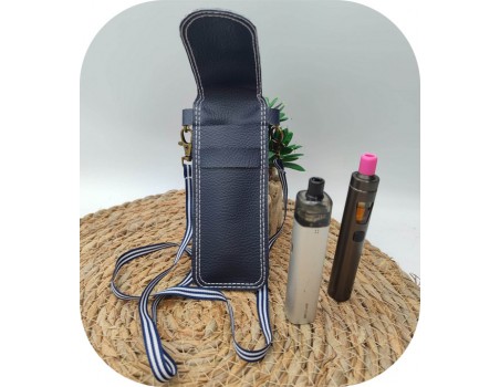 machine embroidery  design ith electronic cigarette or pen case