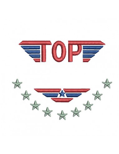 Motif de broderie machine logo Top...
