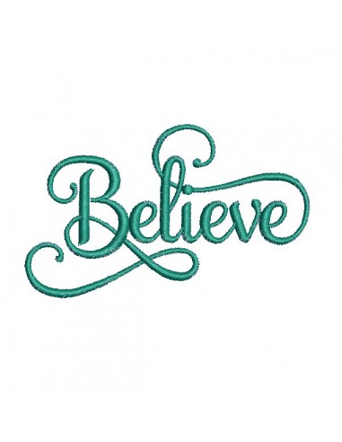 machine embroidery design Believe