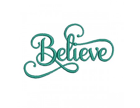 machine embroidery design Believe