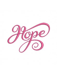 machine embroidery design Hope