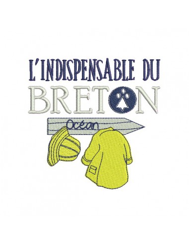 Motif de broderie machine ciré breton