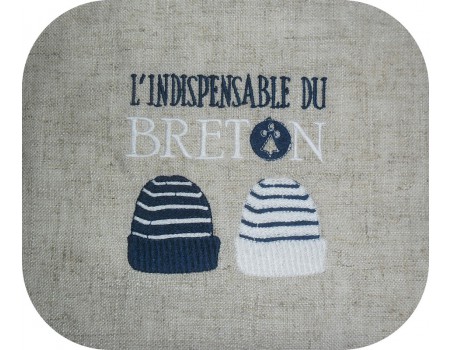 Motif de broderie machine bonnets du  breton