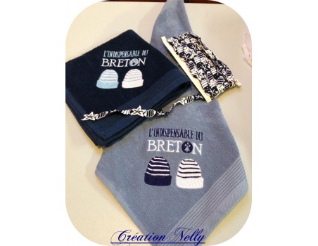 Motif de broderie machine bonnets du  breton