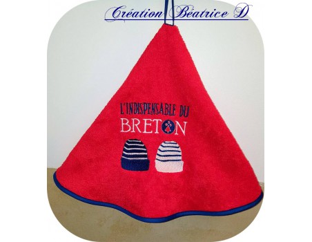 Motif de broderie machine bonnets du  breton
