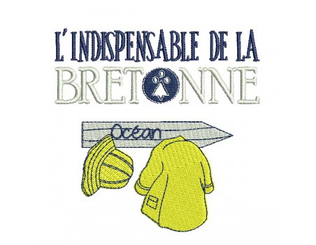 Motif de broderie machine ciré de la bretonne