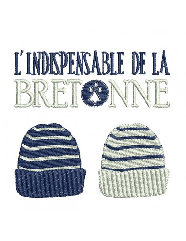 Motif de broderie machine bonnets de la  bretonne