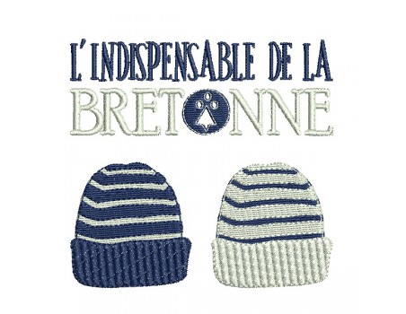 machine embroidery design  wool cap Britain