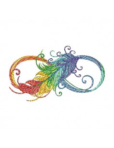 machine embroidery design feather