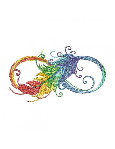 machine embroidery design feather