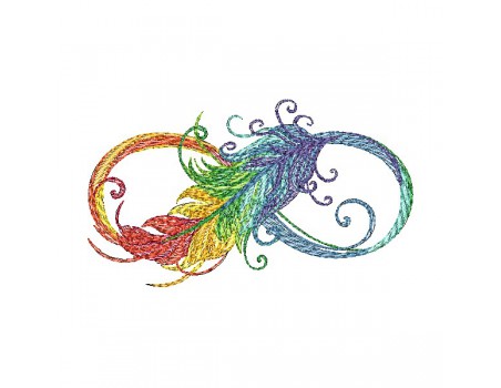 machine embroidery design feather