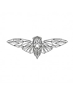 machine embroidery design origami cicada