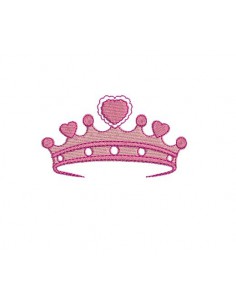 Motif de broderie machine couronne de princesse