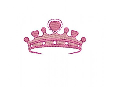 Motif de broderie machine couronne de princesse