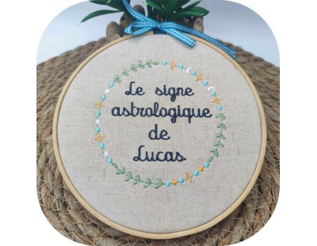 machine embroidery design zodiac frame