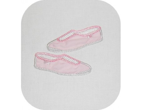 Instant download machine embroidery  slipper rhythmic dance