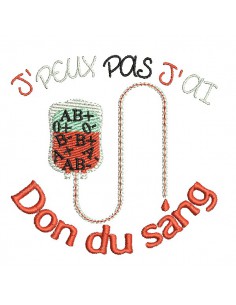 machine embroidery design I can not blood donation