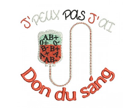 machine embroidery design I can not blood donation