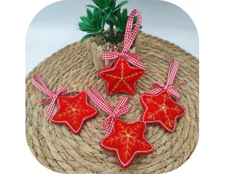 machine embroidery design christmas star ith