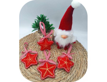 machine embroidery design christmas star ith